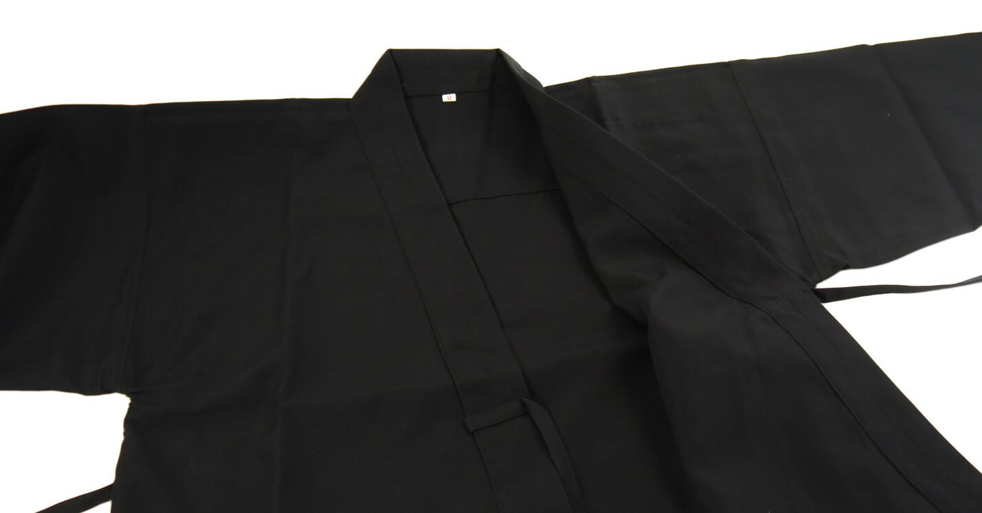 Iaido Gi Jacket - White, Black \u0026 Blue - Handmade in Japan, image size:1428x747