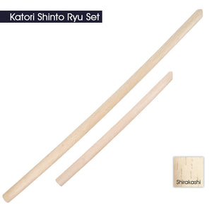 Katori Shinto Ryu Bokken & Shoto (Aramaki Model) [Daisho Set]