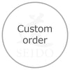 [Custom Embroidery Apron] Elizabeth : horizontal, white, katakana, position 1
