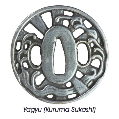 Minosaka Tsuba Yagyu (Kuruma Sukashi)