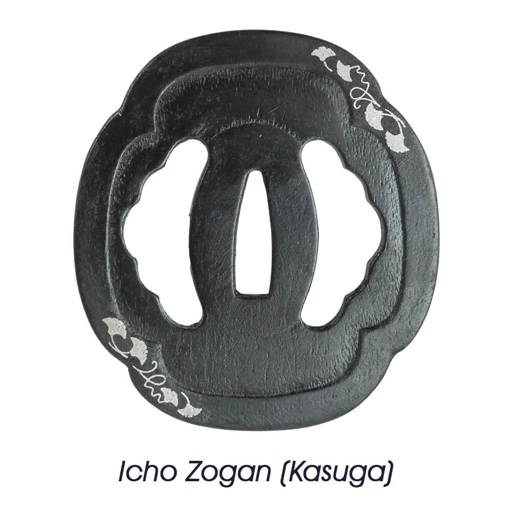 Icho Zogan (Kasuga) Tsuba - TM017 - Made by Minosaka in Japan Icho Zogan (Kasuga) Tsuba - TM017 - Made by Minosaka in Japan
