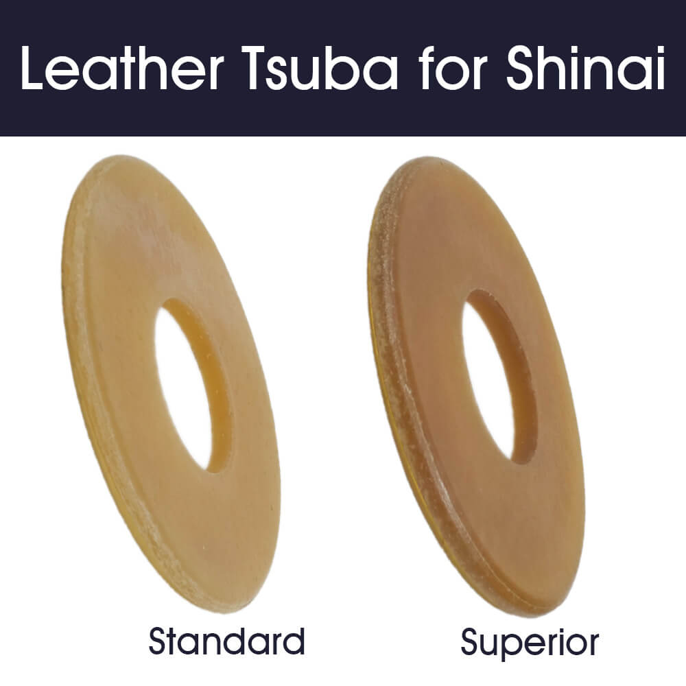 Shinai Round Tsuba made of Extra Rigid leather