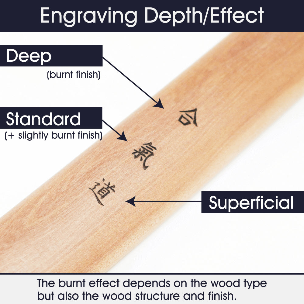 凹凸凹-BoKoDEkOBoKO 志人×ON TODA Deluxe Bokken Without Tsuba Ridge - White Oak